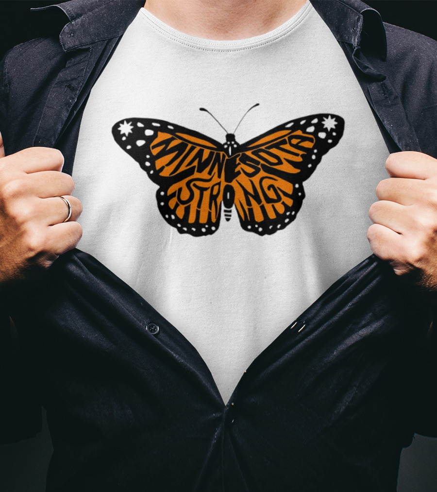 Minnesota Strong Monarch Butterfly Pride T-Shirt