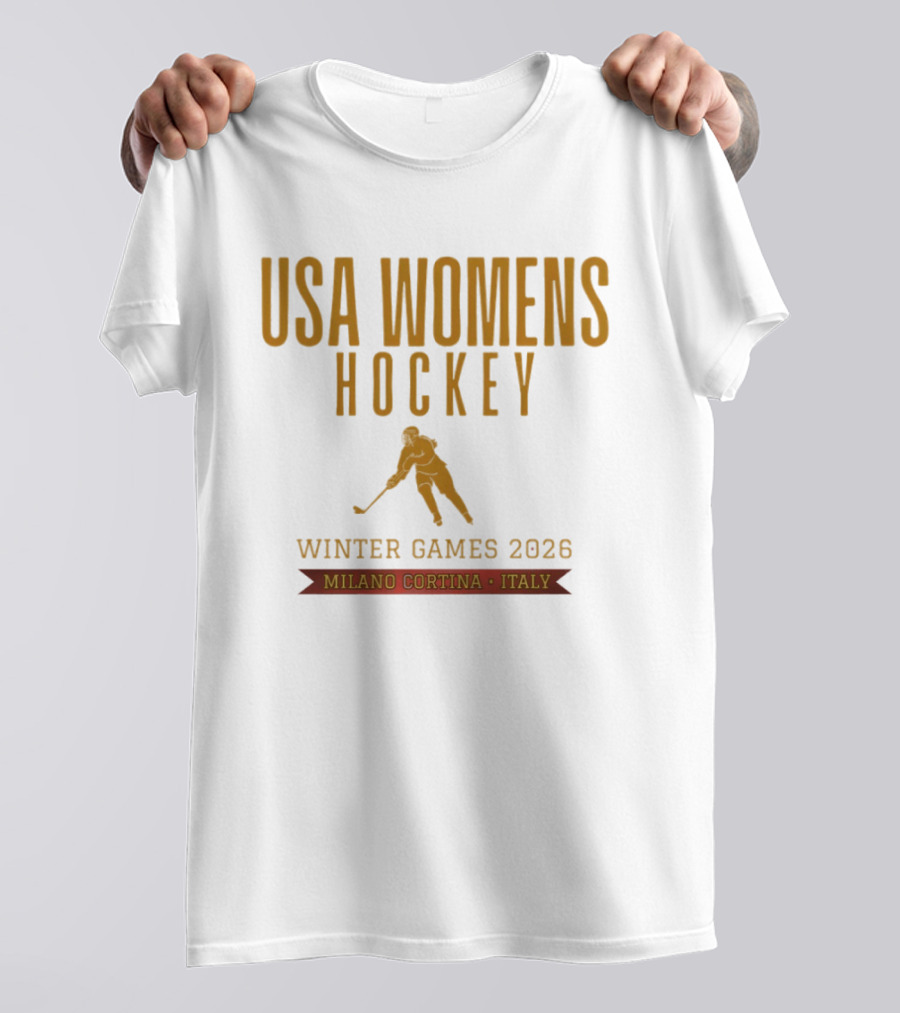 USA Womens Hockey Winter Games 2026 Milano Cortina Italy T-Shirt