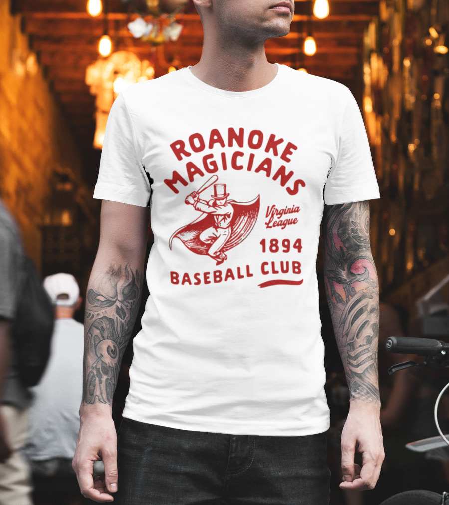 Roanoke Magicians Virginia League 1894 Baseball Club Defunct Teams T-Shirt
