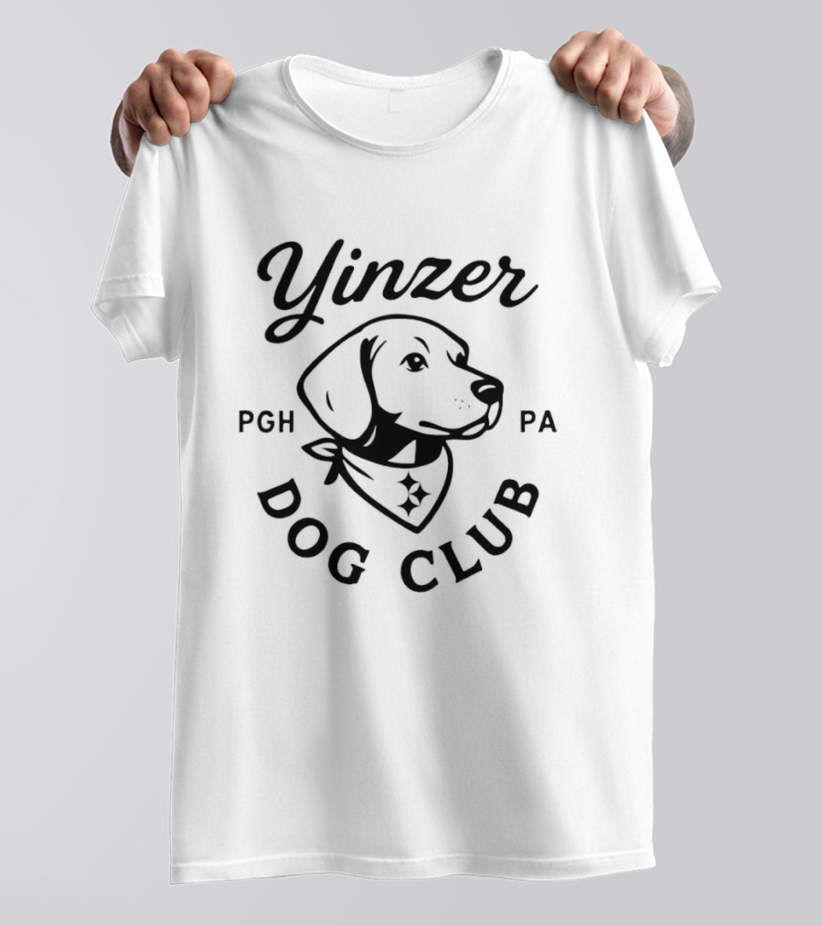 Yinzer Dog Club Pgh PA Bandana Pup T-Shirt