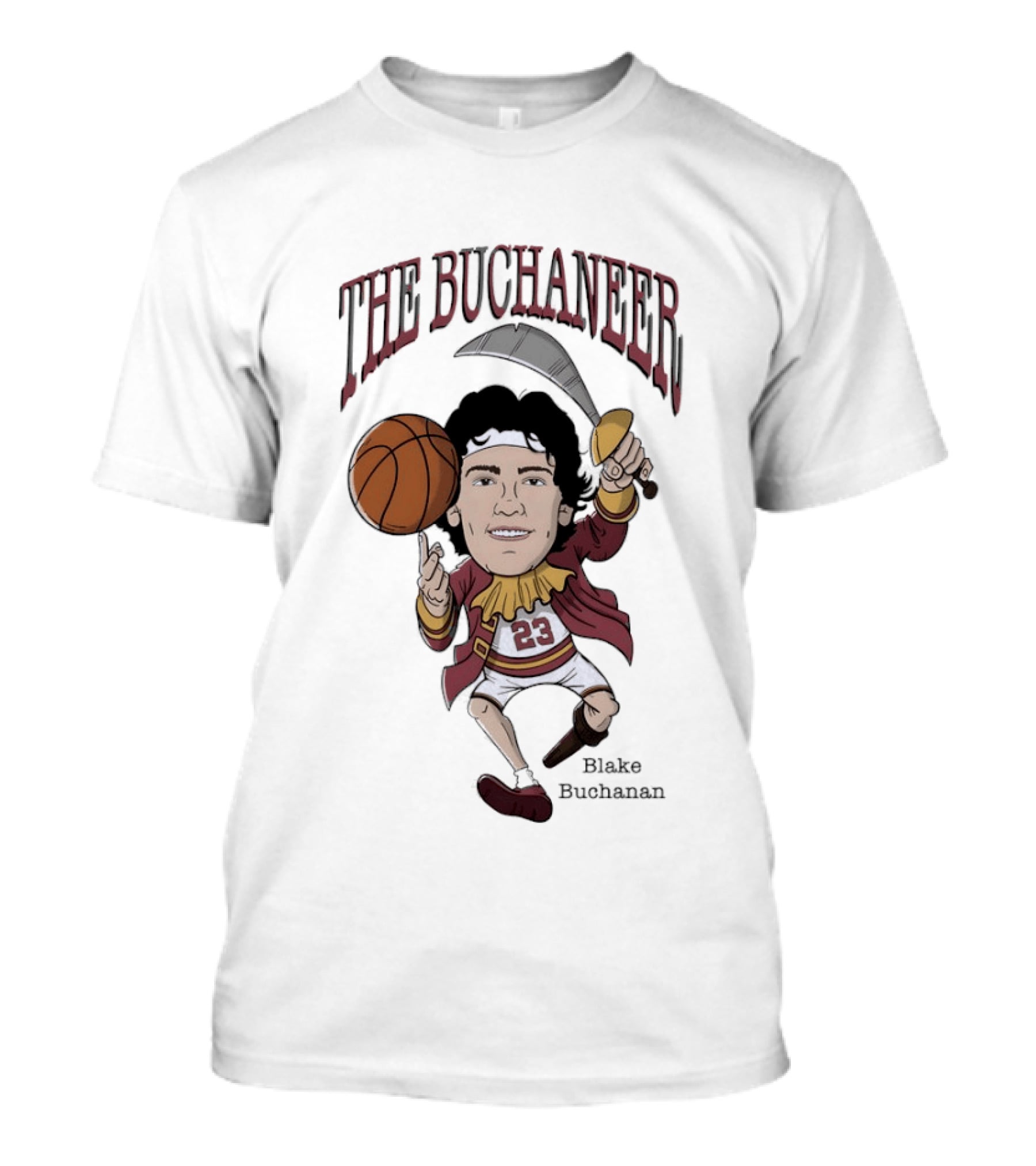 The Buchaneer Blake Buchanan Iowa State Cyclones Basketball Cartoon Number 23 T-Shirt