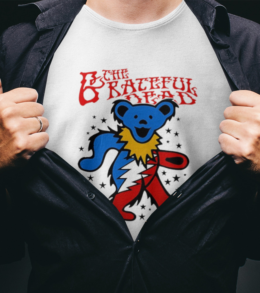 Grateful Dead Dancing Bear Stars Jordan Betts Handyman T-Shirt