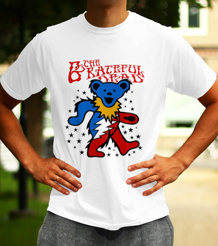 Grateful Dead Dancing Bear Stars Jordan Betts Handyman T-Shirt
