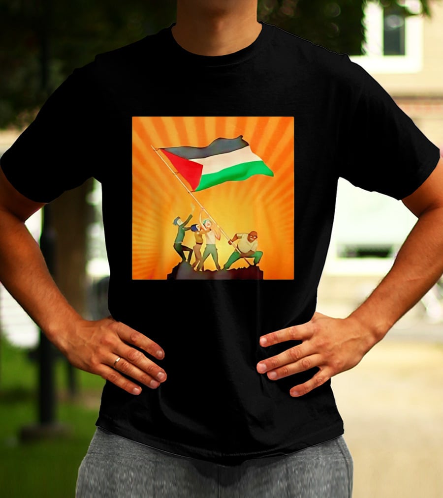 Gorillaz X Together For Palestine Flag Raising T-Shirt