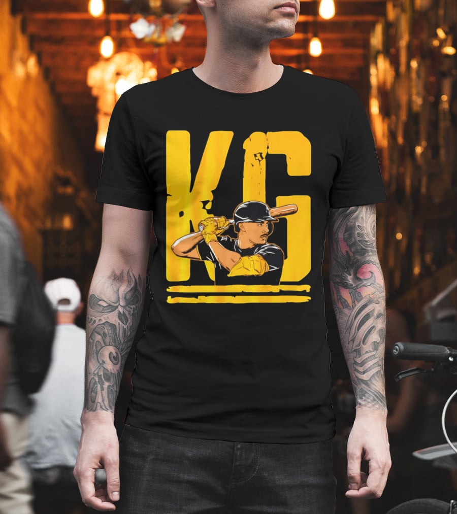 KG Konnor Griffin Pittsburgh Pirates Baseball Batter Cartoon T-Shirt