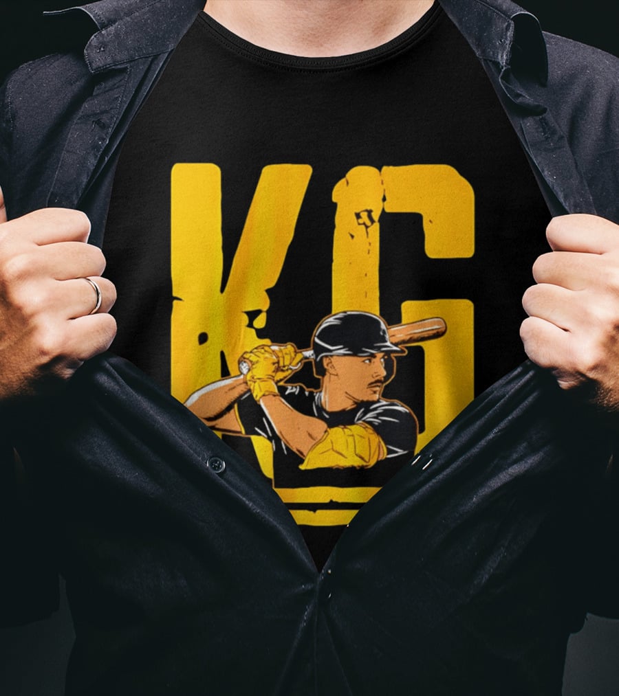 KG Konnor Griffin Pittsburgh Pirates Baseball Batter Cartoon T-Shirt