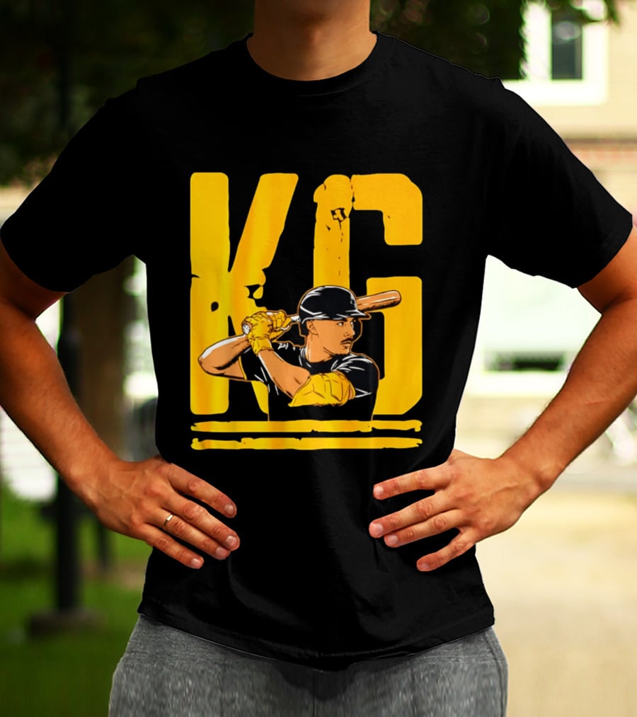 KG Konnor Griffin Pittsburgh Pirates Baseball Batter Cartoon T-Shirt
