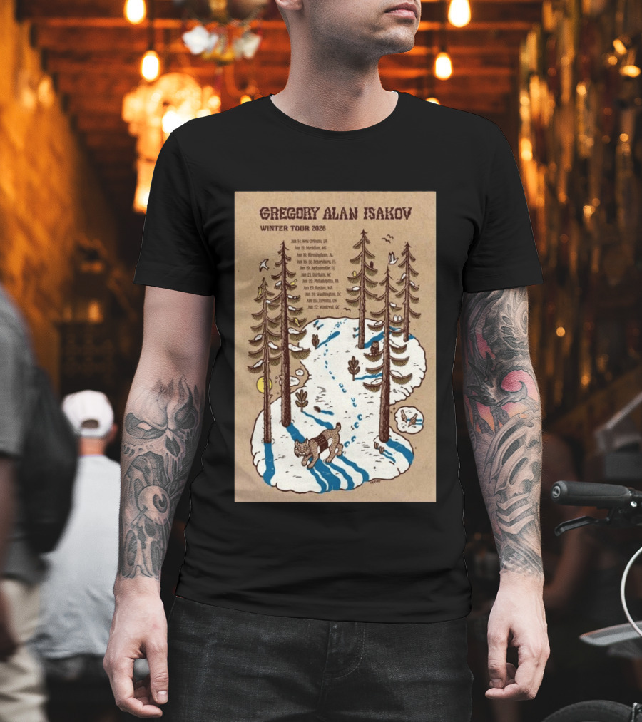 Gregory Alan Isakov Winter Tour 2026 New Orleans To Chicago Dates And Locations T-Shirt
