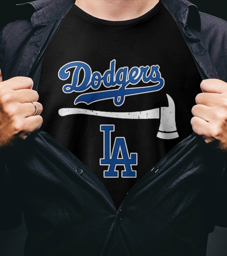 Dodgers Firefighter Axe LA Dodgers T-Shirt