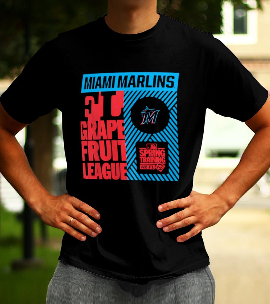 Miami Marlins 2026 Spring Training Grapefruit League 34 T-Shirt