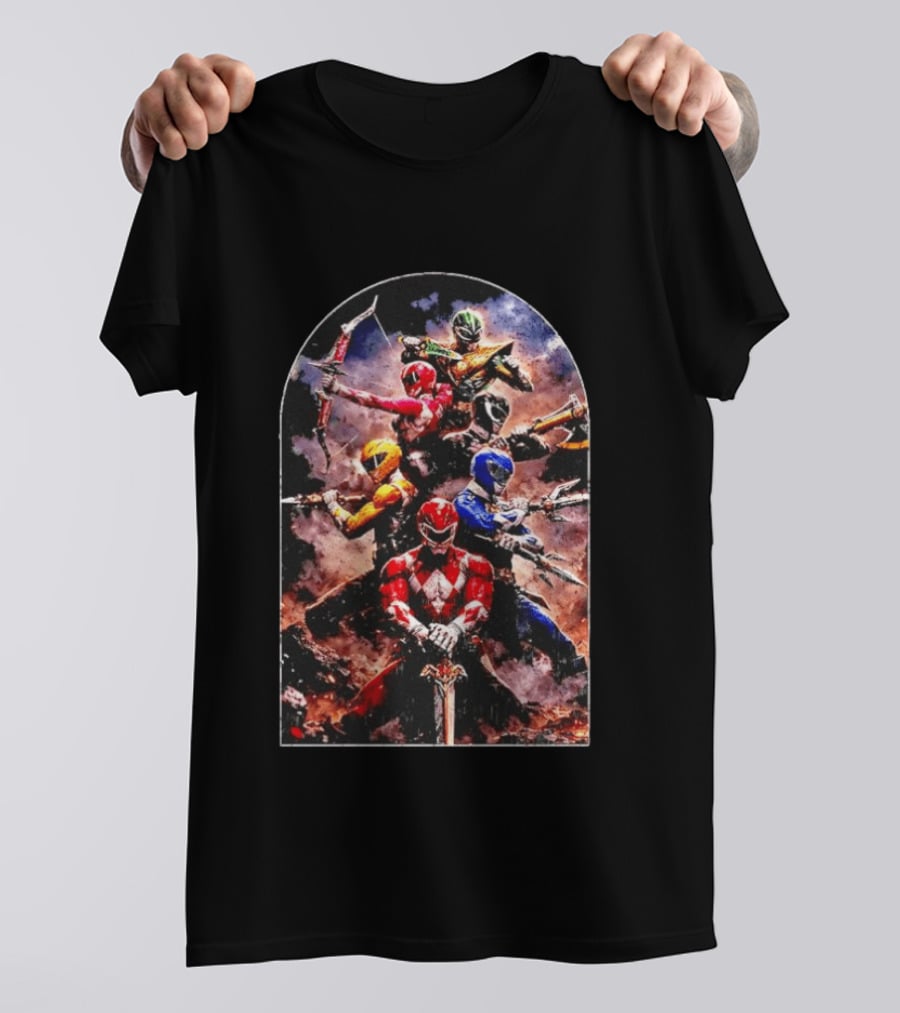 Mighty Morphin Power Rangers Super Hero Team United T-Shirt
