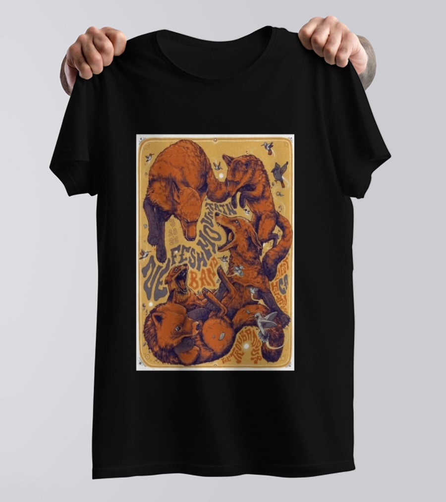 Nefesh Mountain March 18 2026 Troubadour West Hollywood CA Wildlife Foxes And Birds T-Shirt