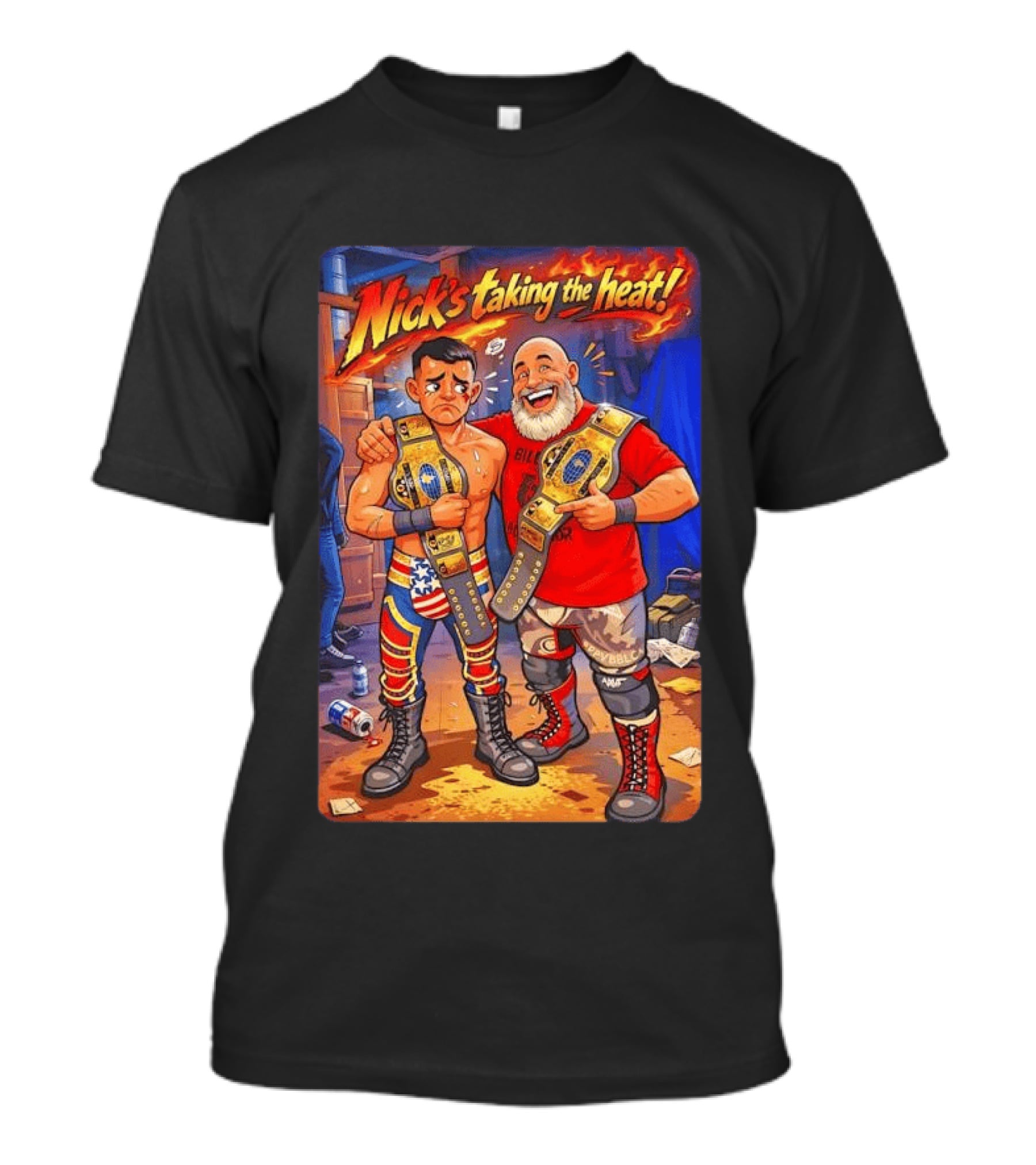 Nick's Taking The Heat Wrestling Champions Fire T-Shirt