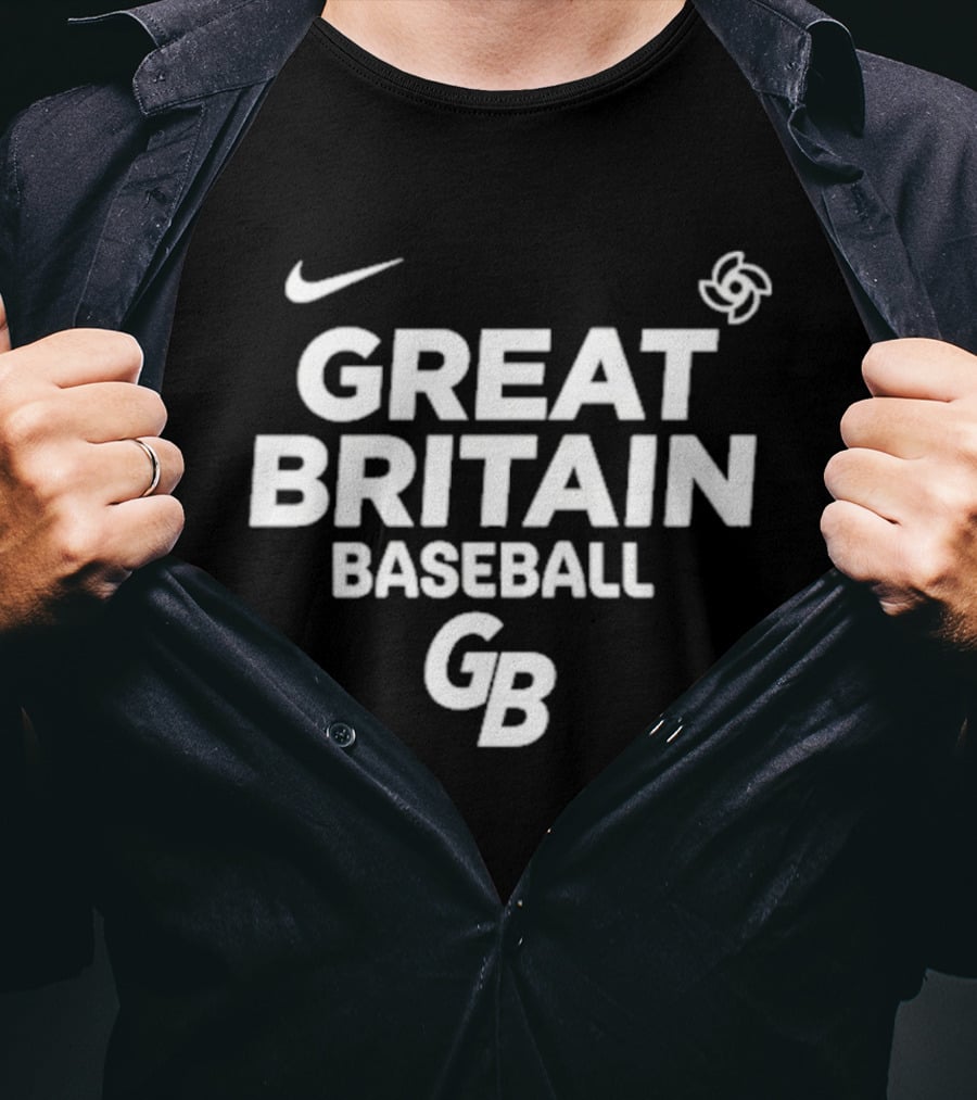Nike Great Britain Baseball GB Team Sports T-Shirt