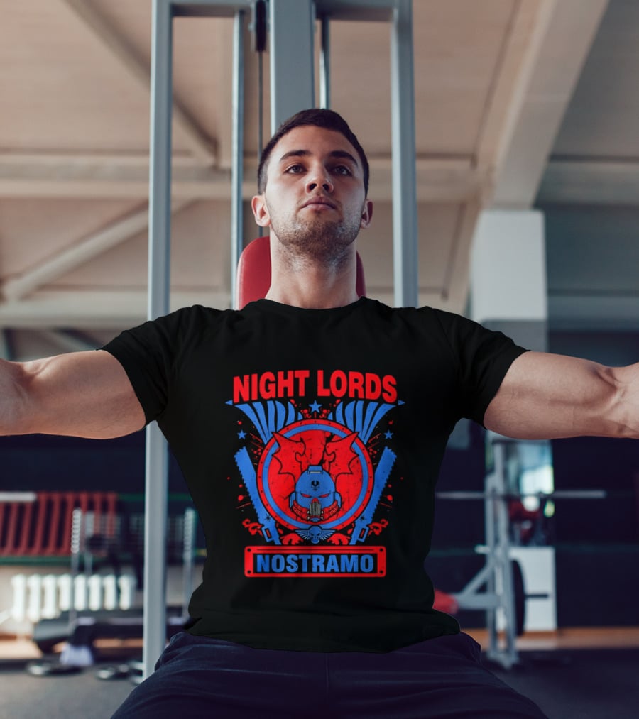 Night Lords Nostramo Crest Warp Chainsaw Iconography T-Shirt