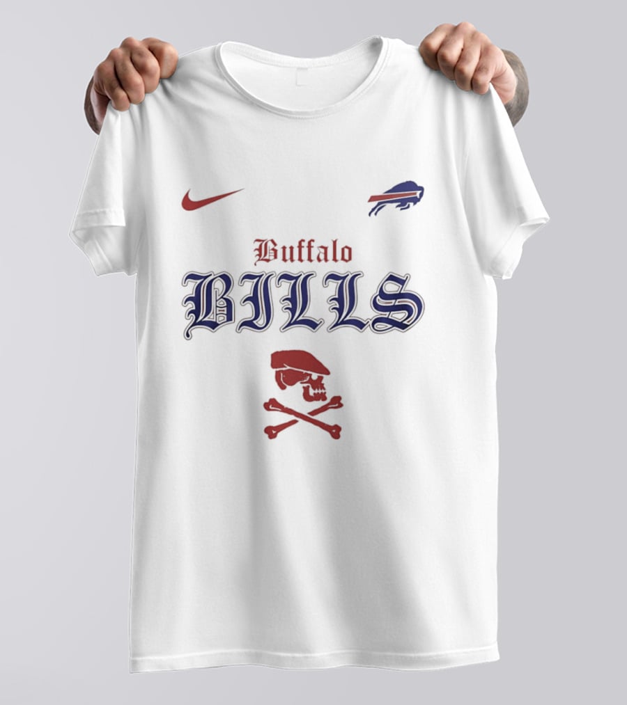 Buffalo Bills Nike Dropkick Murphys Collaboration Go Bills Skull T-Shirt
