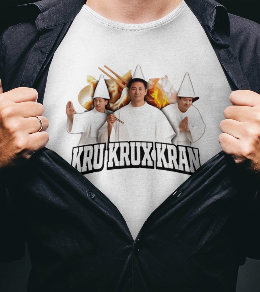 Kru Krux Kran Meme With Three Chefs And Dumplings T-Shirt
