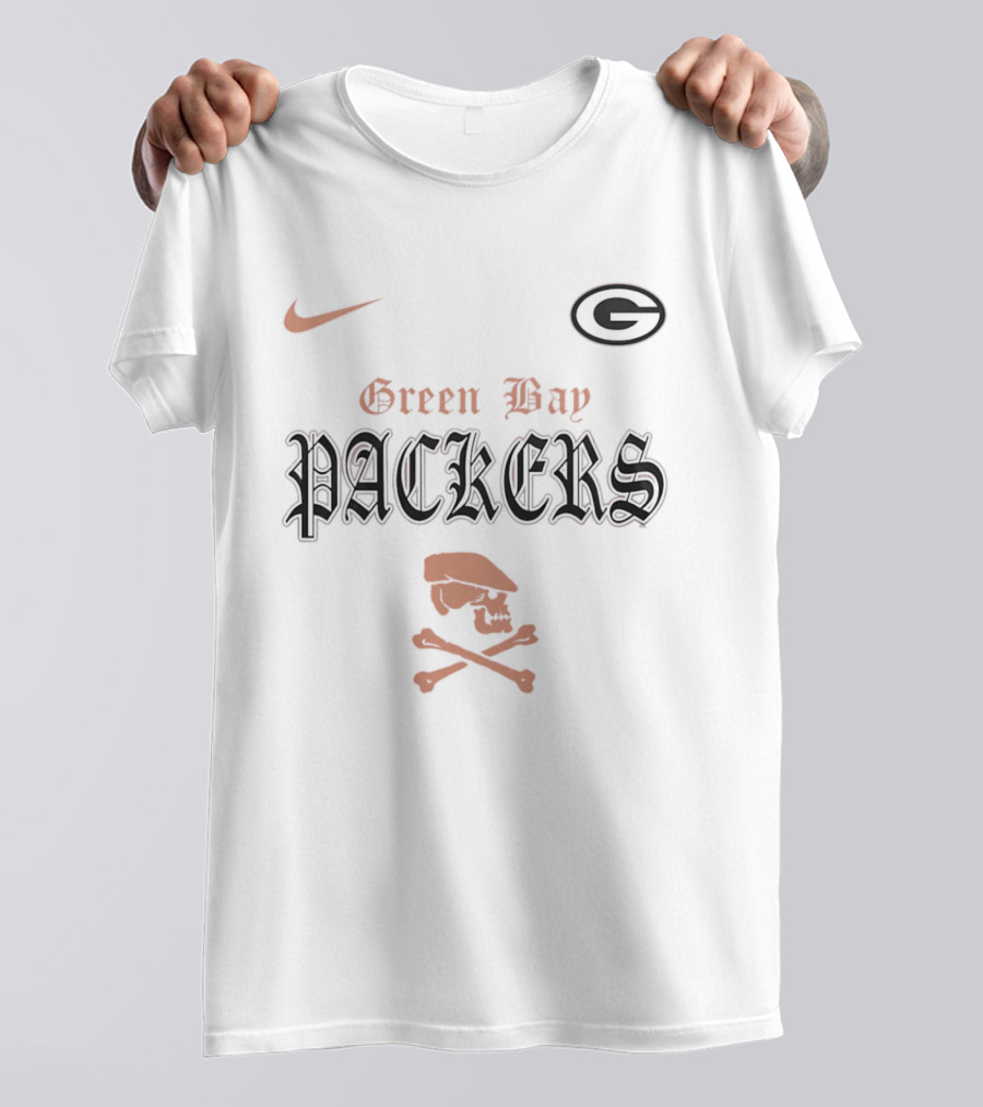 Nike Green Bay Packers Dropkick Murphys Skull Crossbones T-Shirt