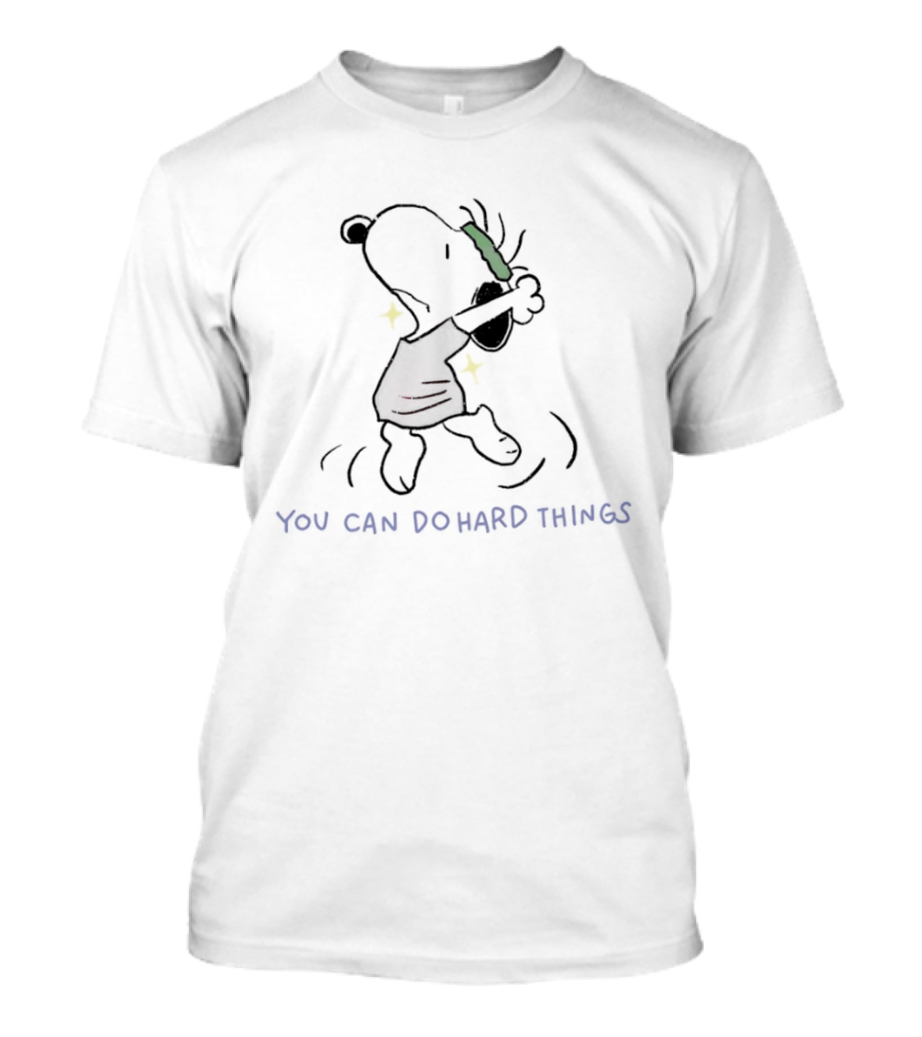 Snoopy You Can Do Hard Things Motivational Peanuts Comic T-Shirt