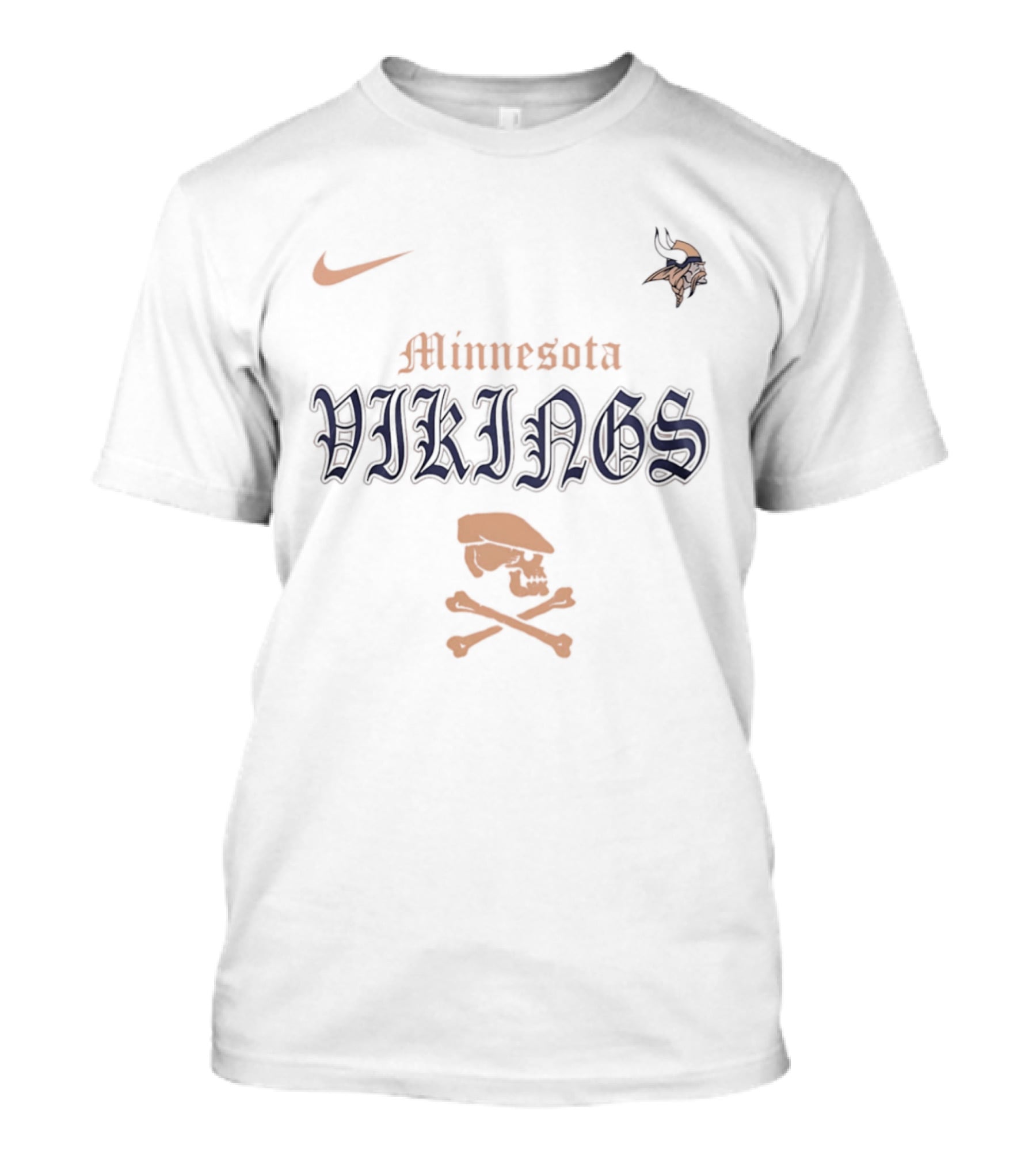 Minnesota Vikings Nike Skull Crossbones T-Shirt