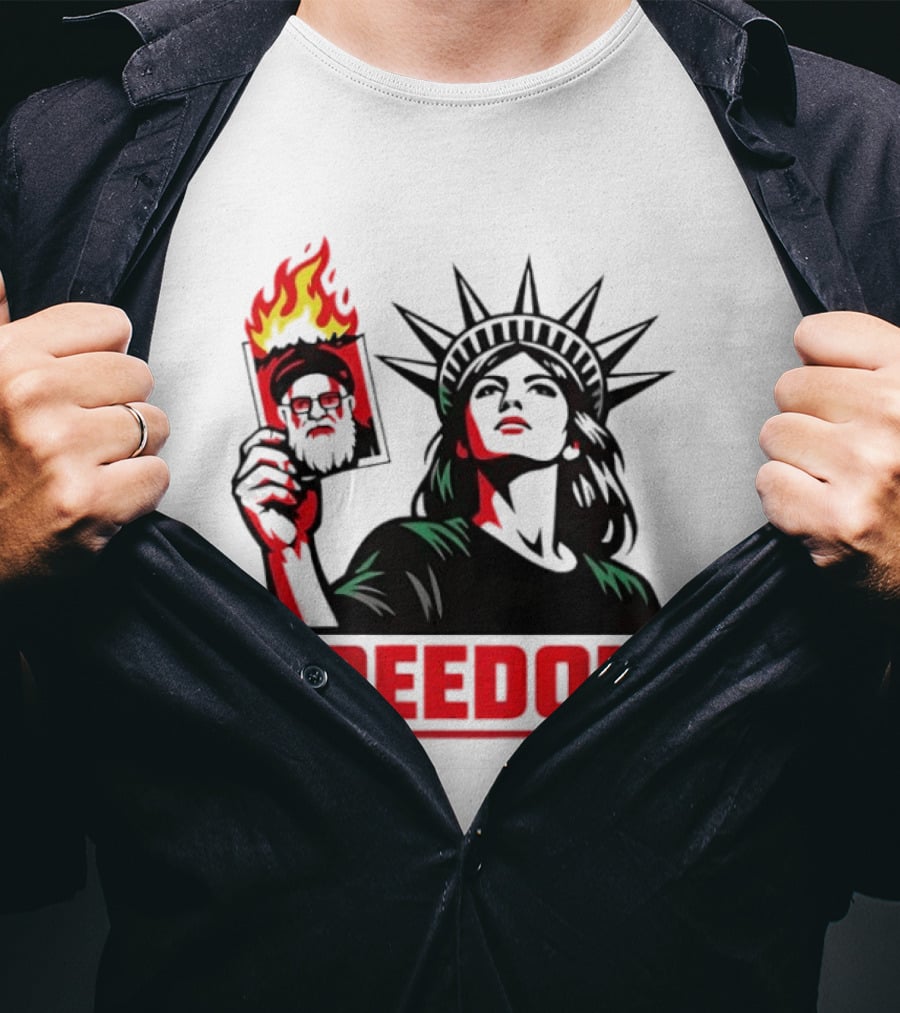 Statue Of Liberty Freedom Flame Sarcastic Political T-Shirt
