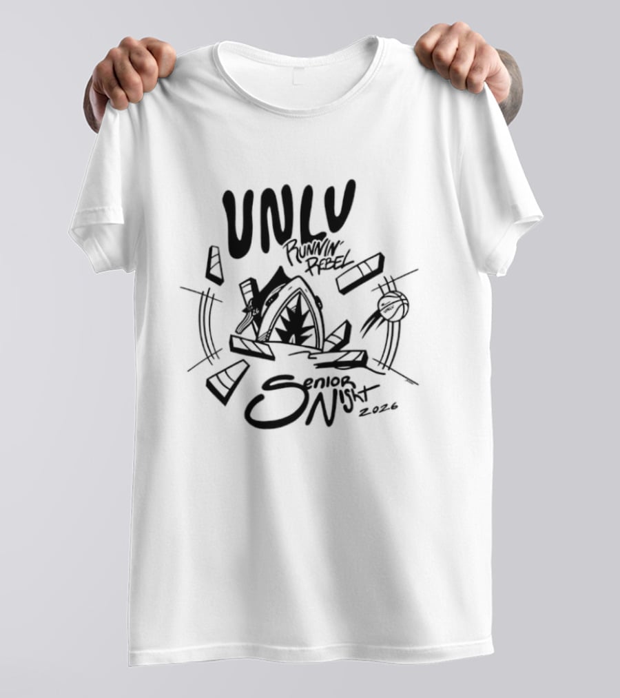 UNLV Runnin Rebel Senior Night 2026 Basketball Celebration Vegas Skyline T-Shirt