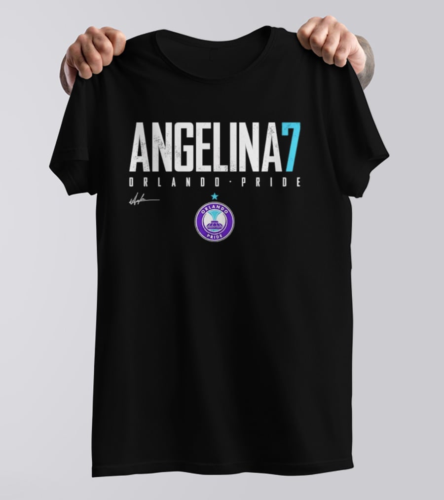 Angelina 7 Orlando Pride NWSL Soccer Fan Merchandise T-Shirt