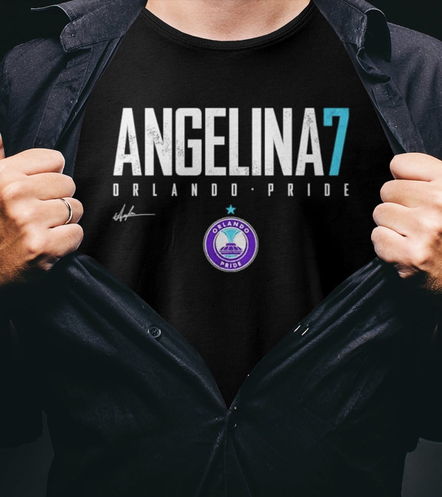 Angelina 7 Orlando Pride NWSL Soccer Fan Merchandise T-Shirt