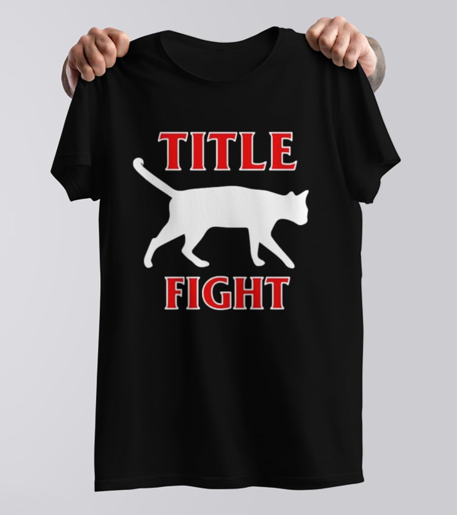 Title Fight Cat Silhouette Bold Red T-Shirt