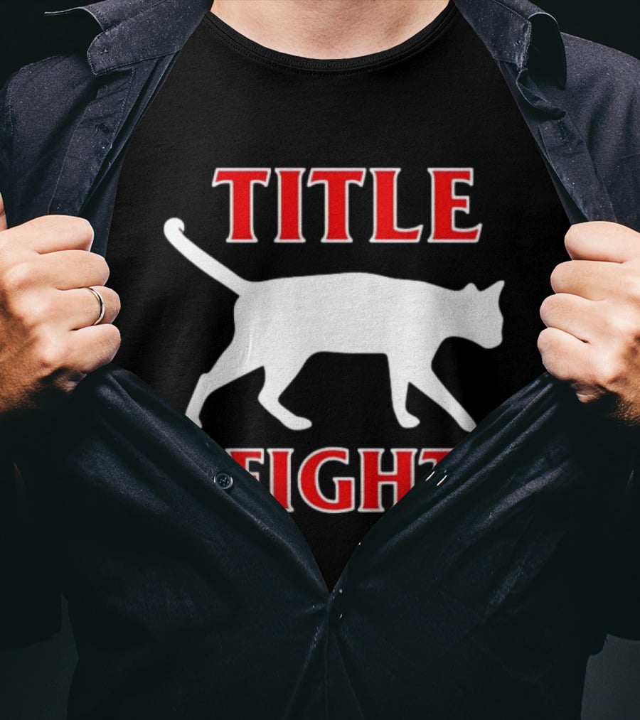 Title Fight Cat Silhouette Bold Red T-Shirt