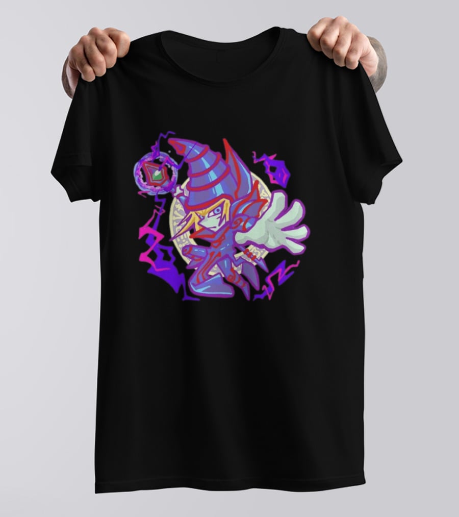 Dark Magician Yu Gi Oh Chibi Style Illustration Mystic Energy Sphere T-Shirt