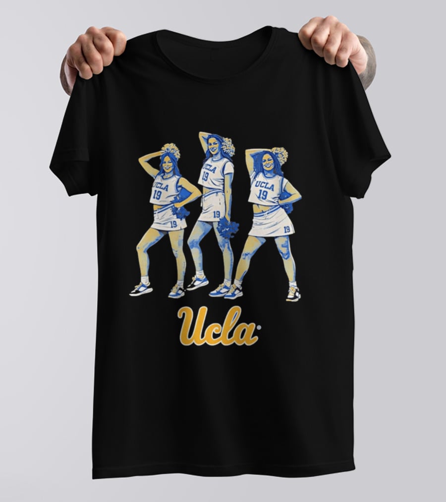 UCLA Bruins Women's Basketball Cheerleading Pom Poms Team Spirit T-Shirt