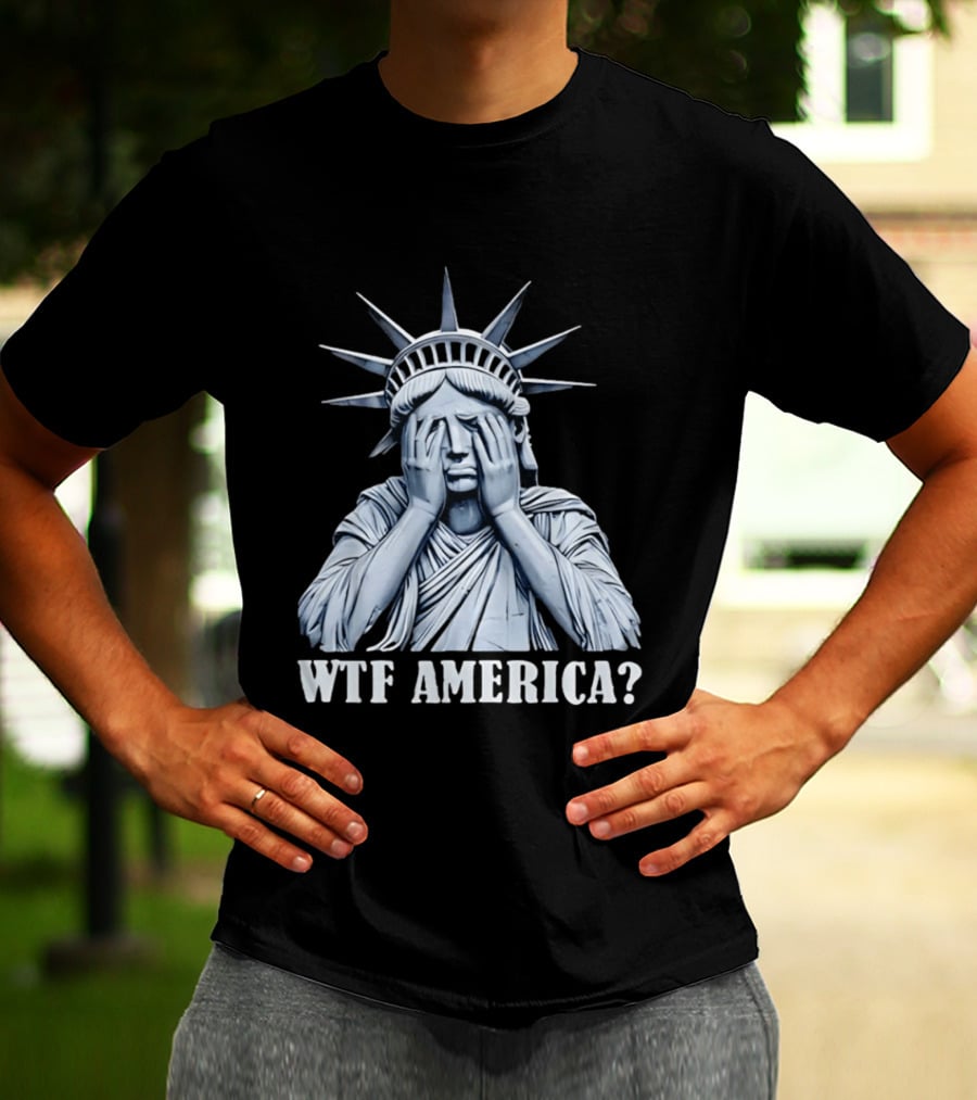 WTF America Statue Of Liberty Facepalm T-Shirt