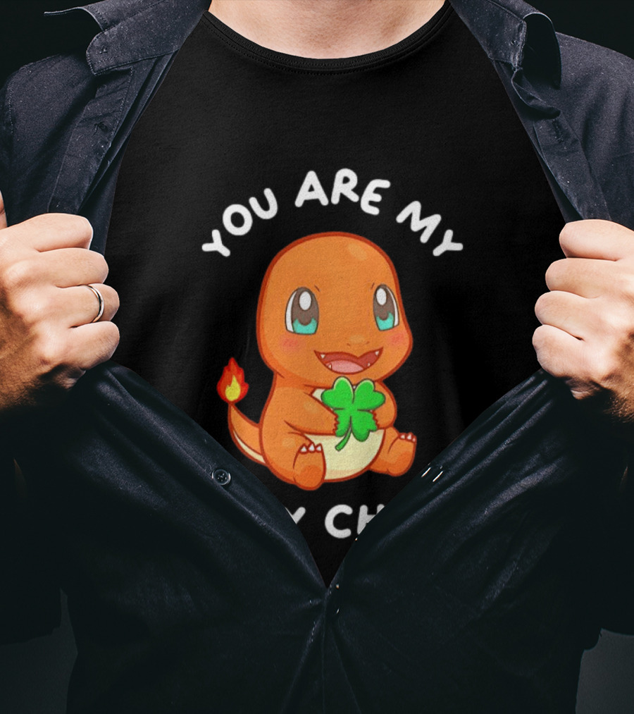 You Are My Lucky Charm Pokemon Charmander Clover Image T-Shirt
