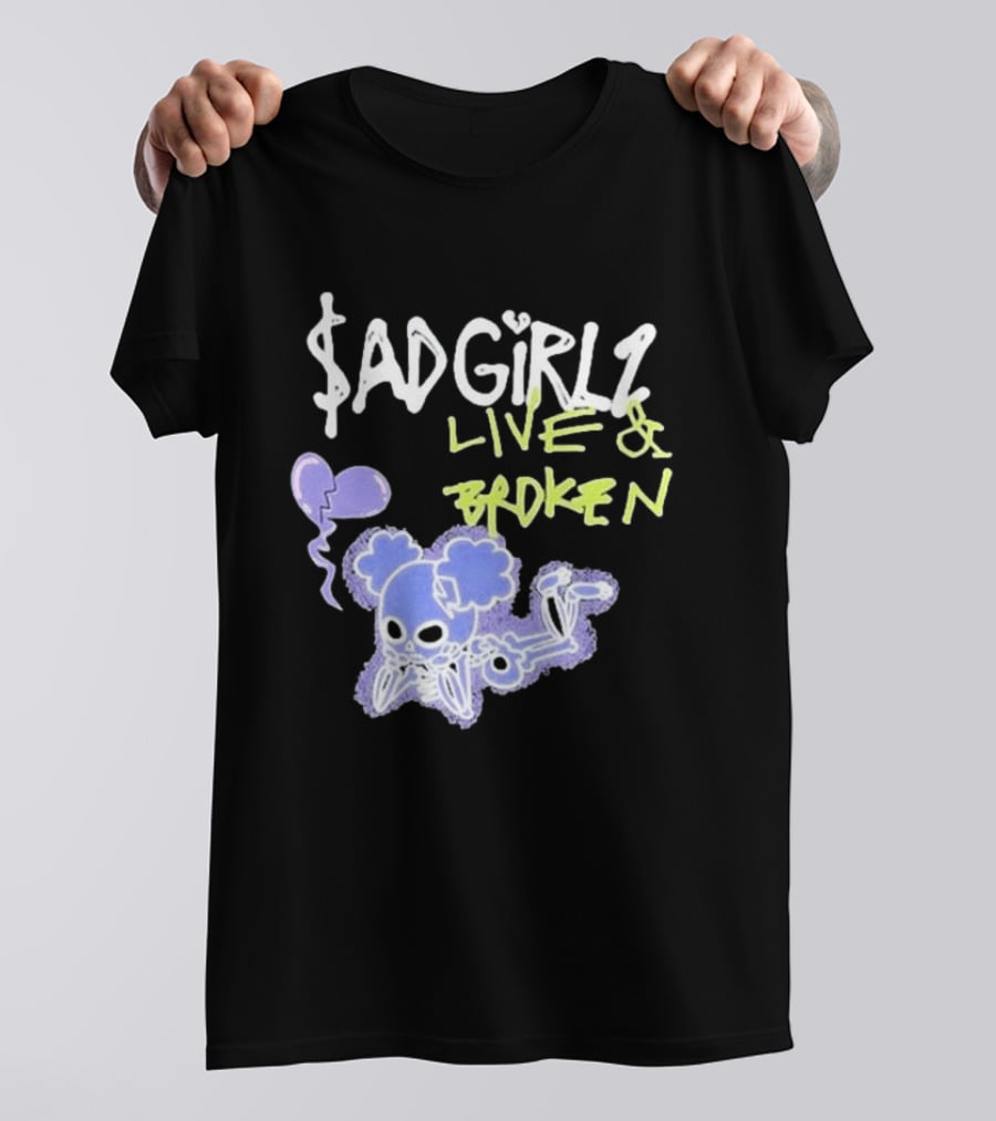Junior H Sadgirlz Live And Broken Tour 2025 Skeleton Balloon T-Shirt