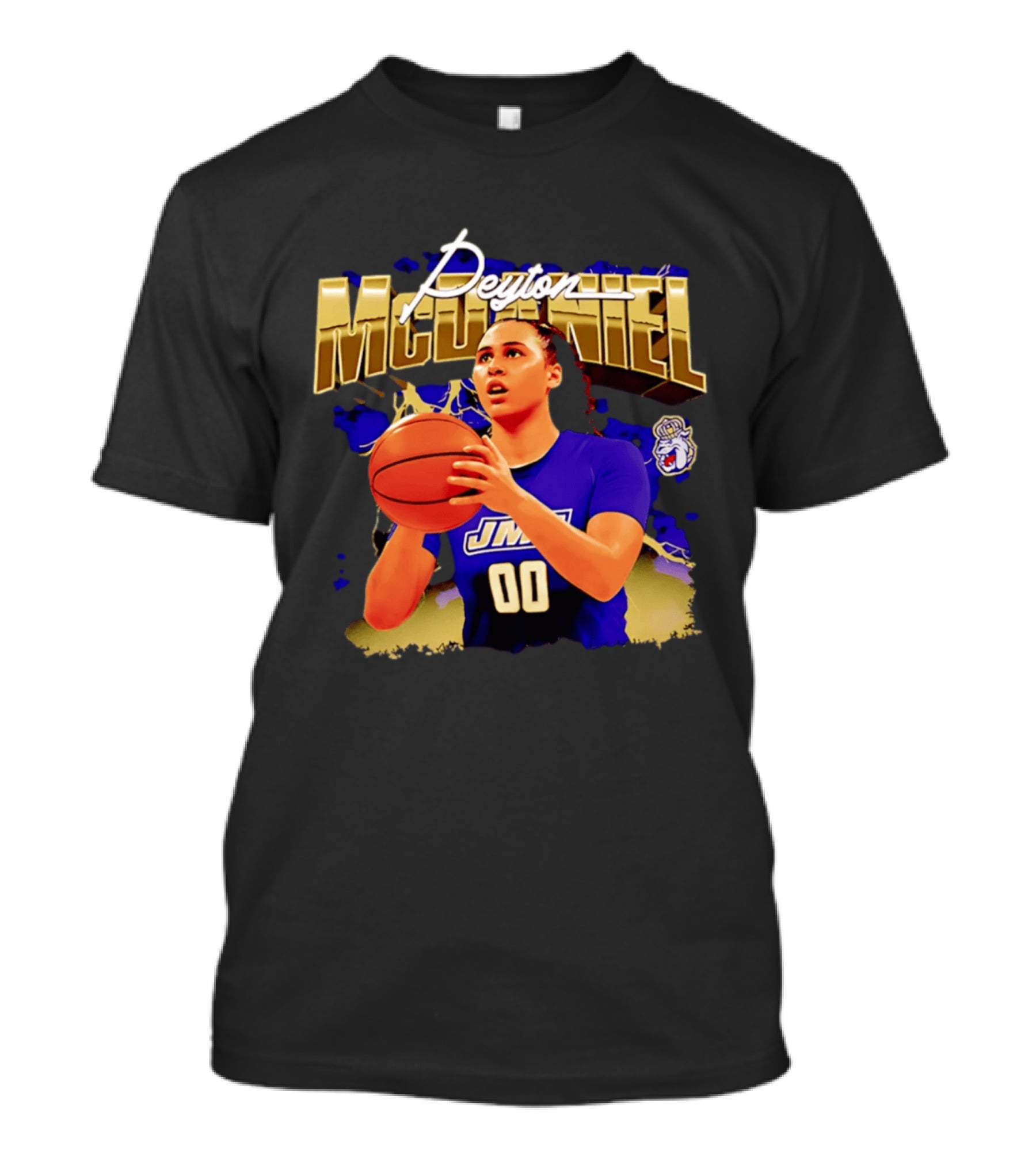 Peyton McDaniel JMU Basketball Player 00 NCAA James Madison Dukes T-Shirt