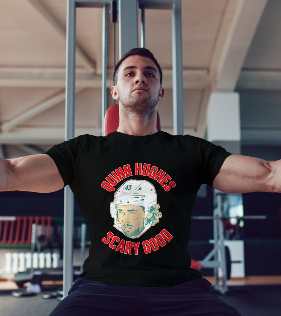 Quinn Hughes Scary Good Hockey 43 T-Shirt
