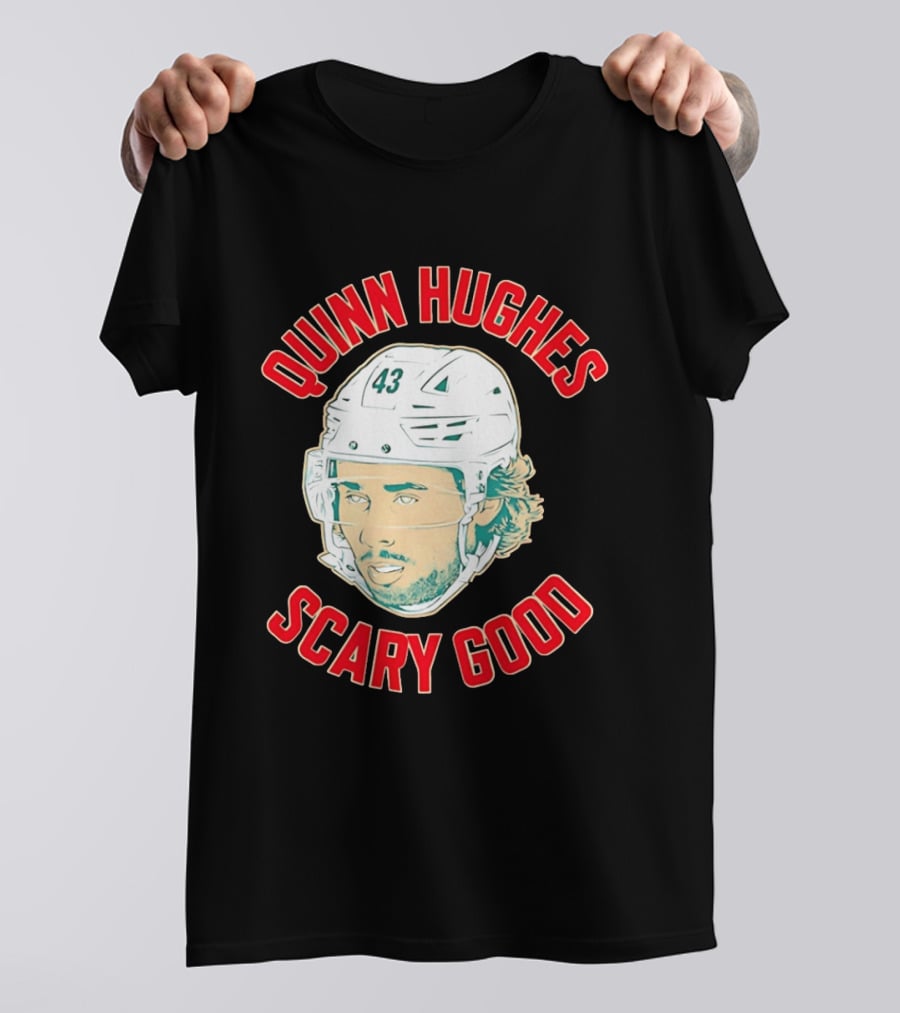 Quinn Hughes Scary Good Hockey 43 T-Shirt