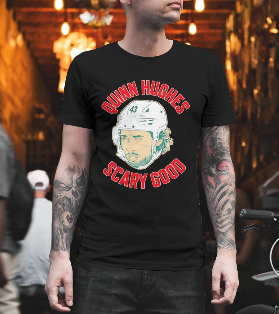 Quinn Hughes Scary Good Hockey 43 T-Shirt