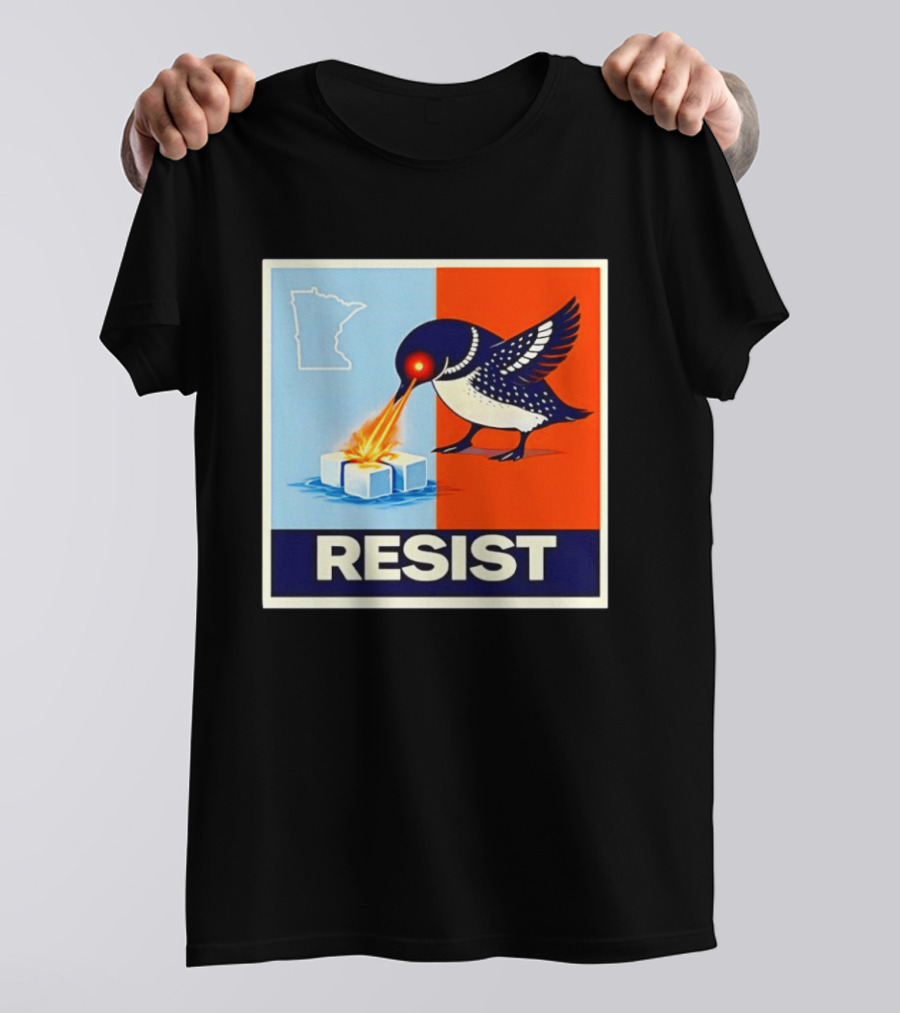 Resist Minnesota Loon Melting ICE Protest T-Shirt