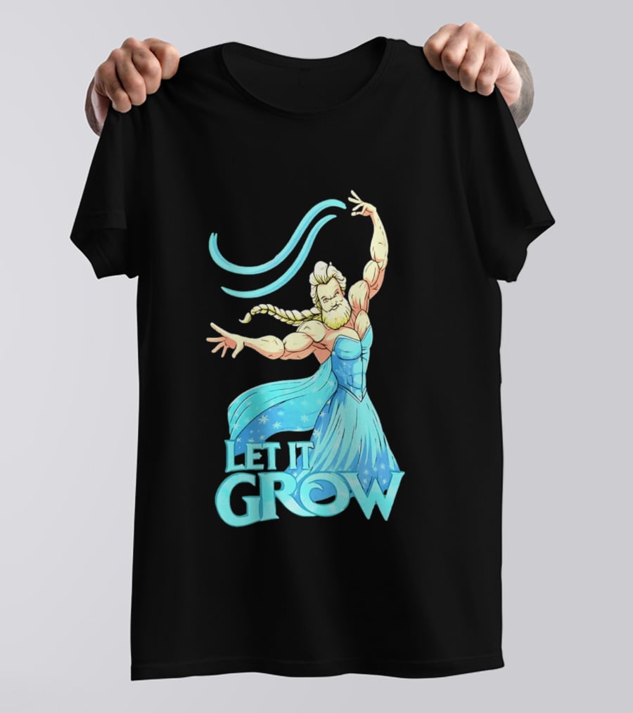 Let It Grow Frozen Elsa Muscular T-Shirt