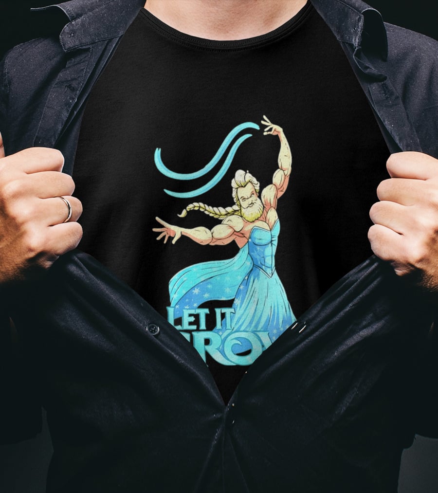 Let It Grow Frozen Elsa Muscular T-Shirt
