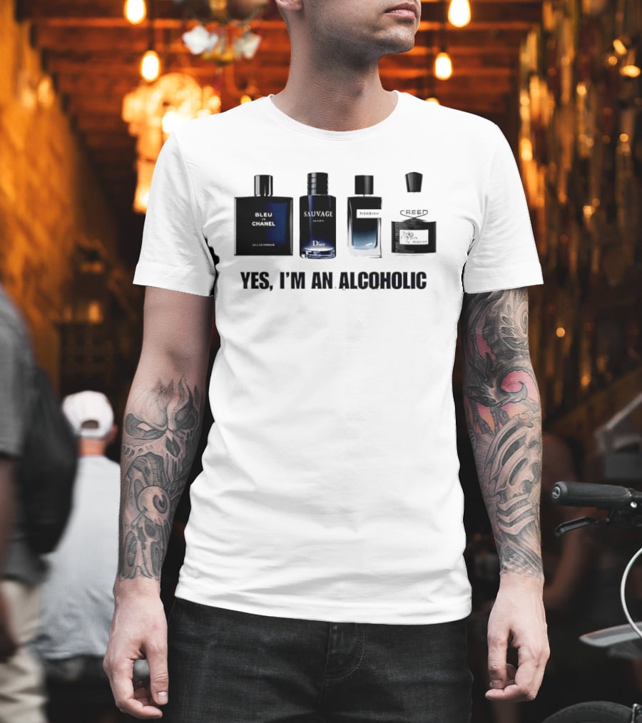 Yes I'm An Alcoholic Creed Perfume Men T-Shirt