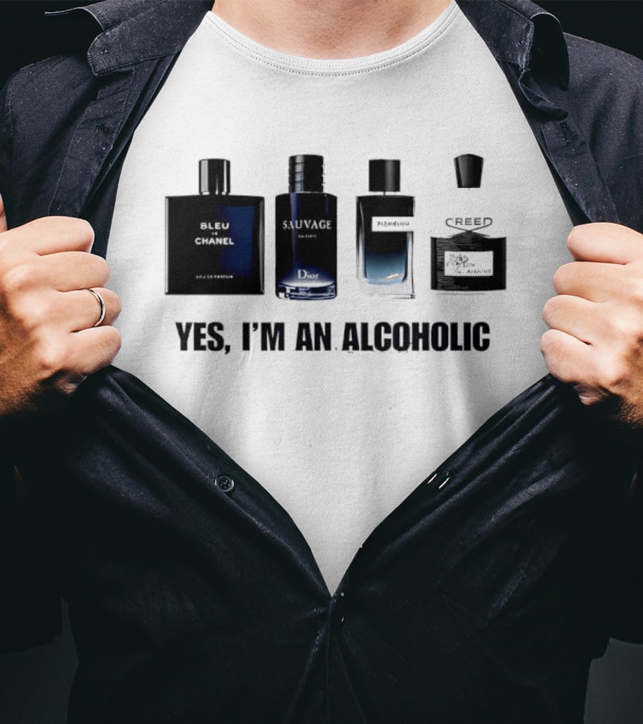 Yes I'm An Alcoholic Creed Perfume Men T-Shirt