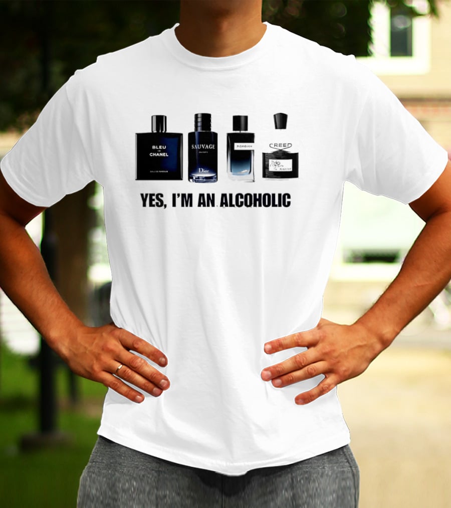 Yes I'm An Alcoholic Creed Perfume Men T-Shirt