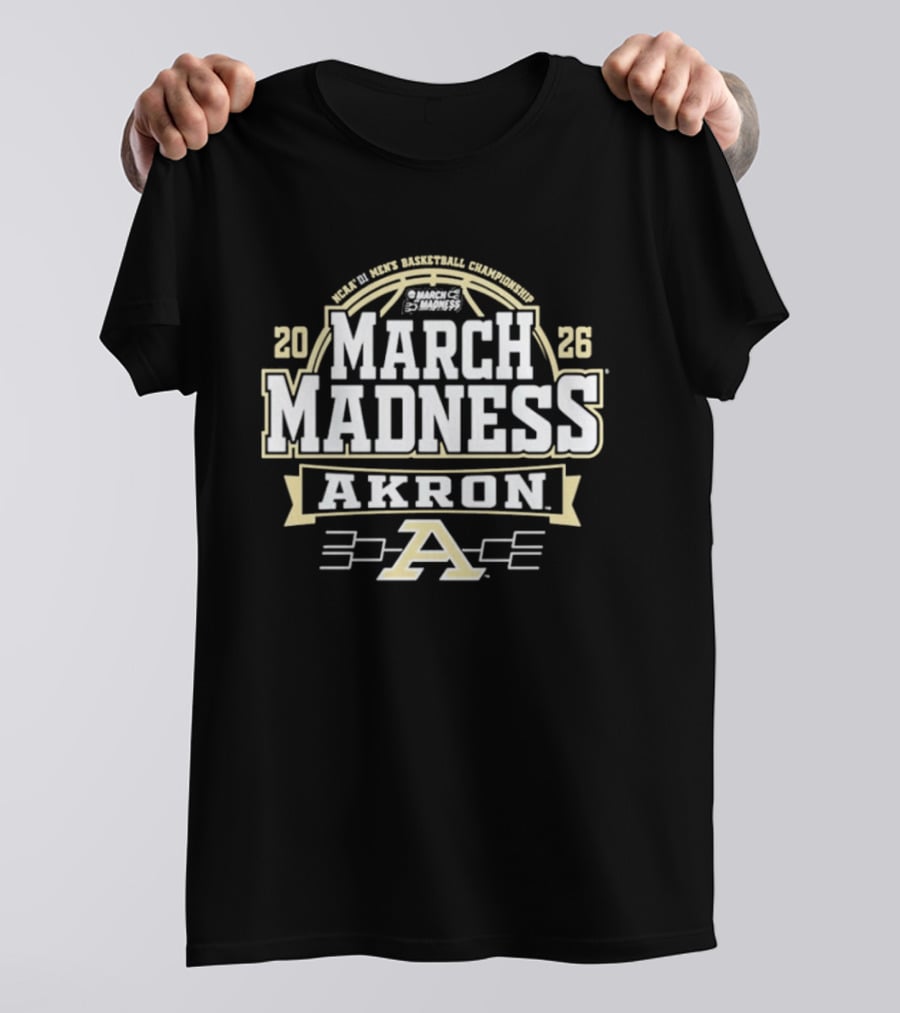 NCAA 2026 March Madness Akron Basketball Championship Graphics A T-Shirt