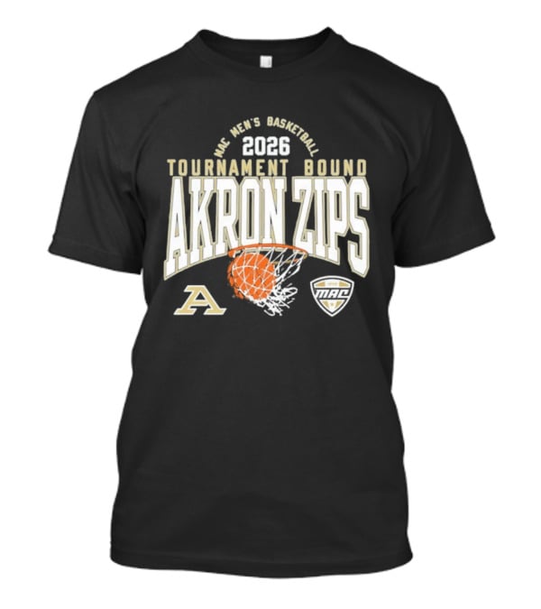 Akron Zips 2026 MAC Men's Basketball Tournament Bound Summit Sportswear T-Shirt