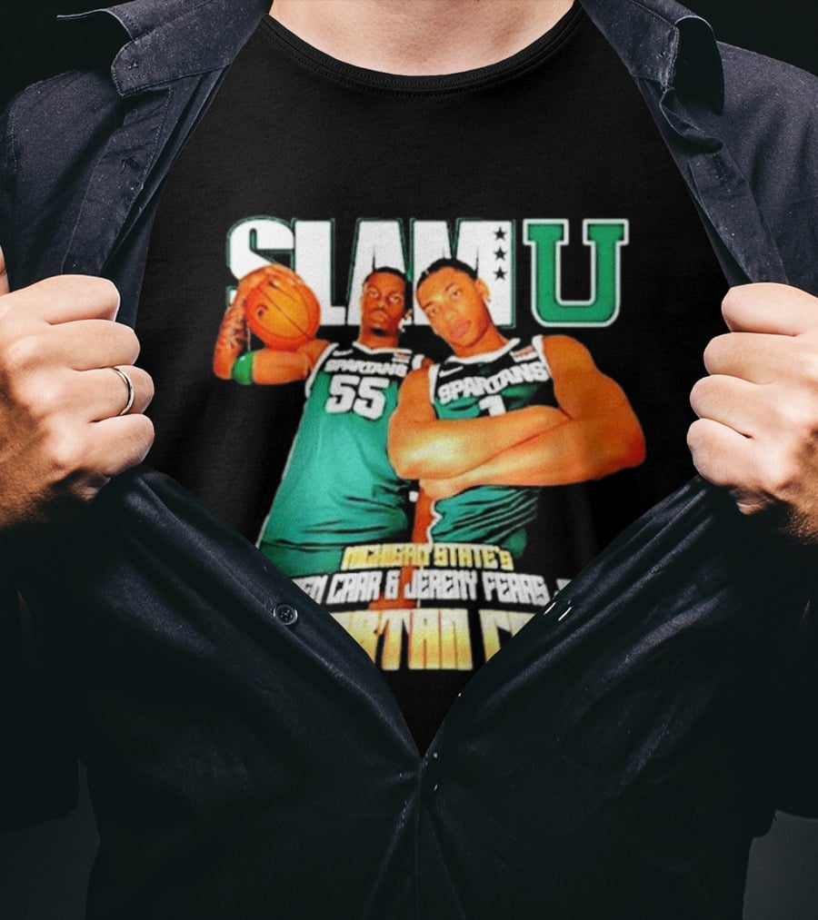 Michigan State Spartans Coen Carr Jeremy Fears Jr SlamU The Spartan Code T-Shirt