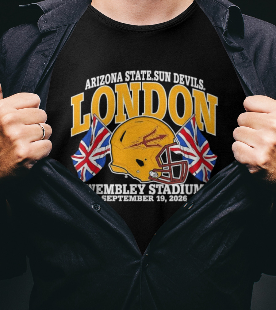 Arizona State Sun Devils London Wembley Stadium September 19 2026 T-Shirt