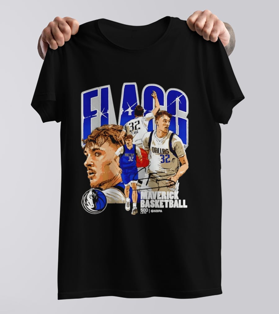 Maverick Basketball Cooper Flagg Dallas NBA 32 Collage T-Shirt